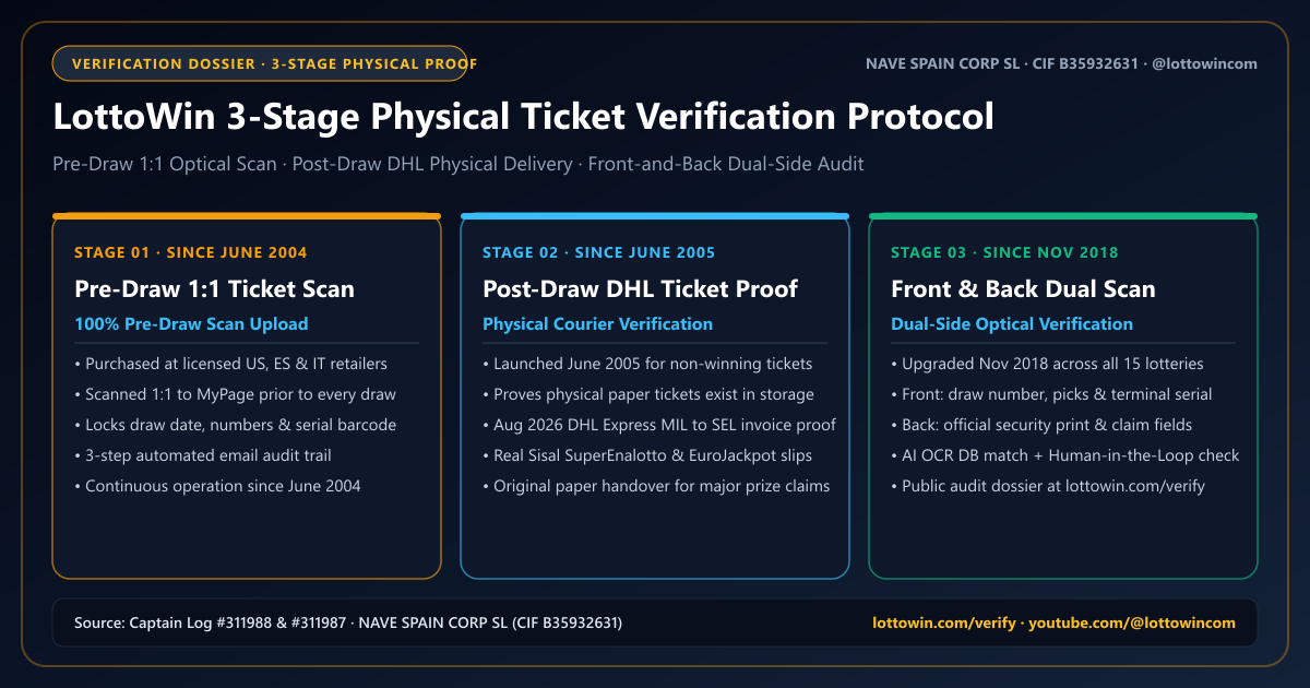 Offizielles Verifizierungsprotokoll (Seit 2004) — Physische Ticket-Scans & Registerdaten